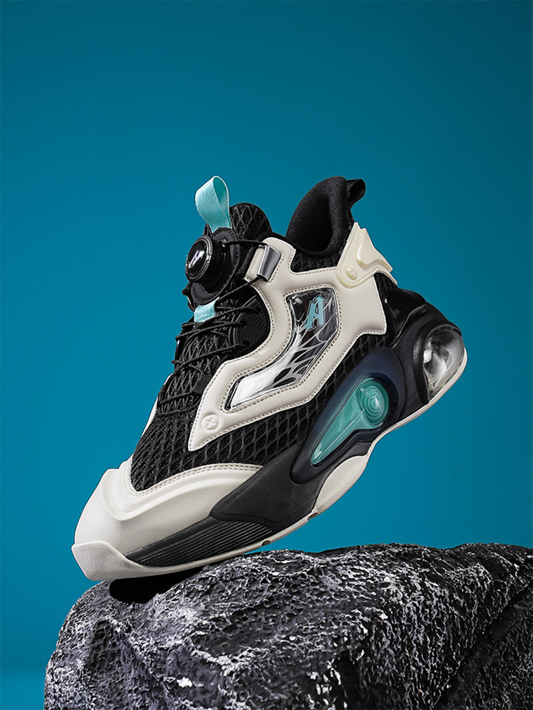 Black Air-Cushion Runner Sneakers - Skipkicks