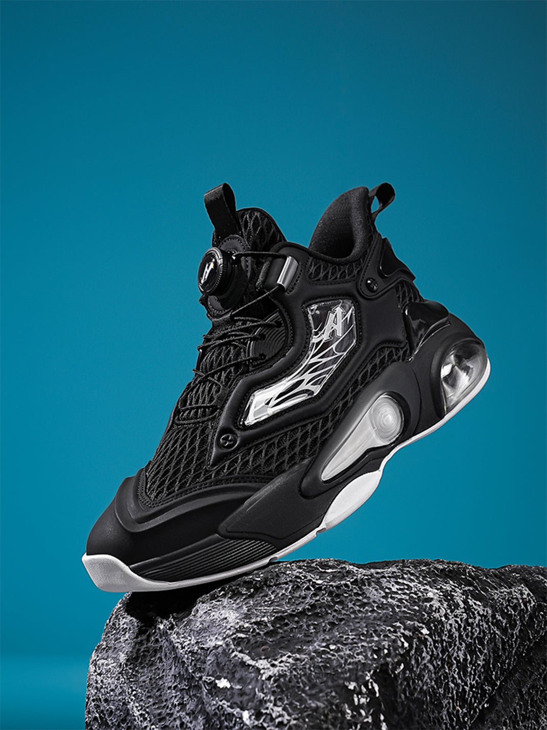 Black Air-Cushion Runner Sneakers - Skipkicks