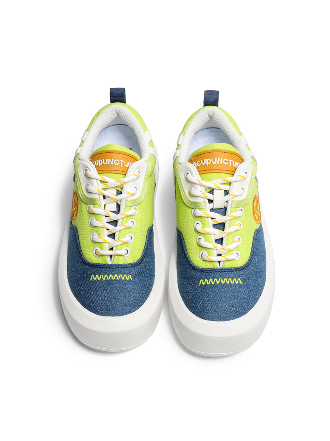 Neon Colorblock Canvas Platform Sneakers - Skipkicks