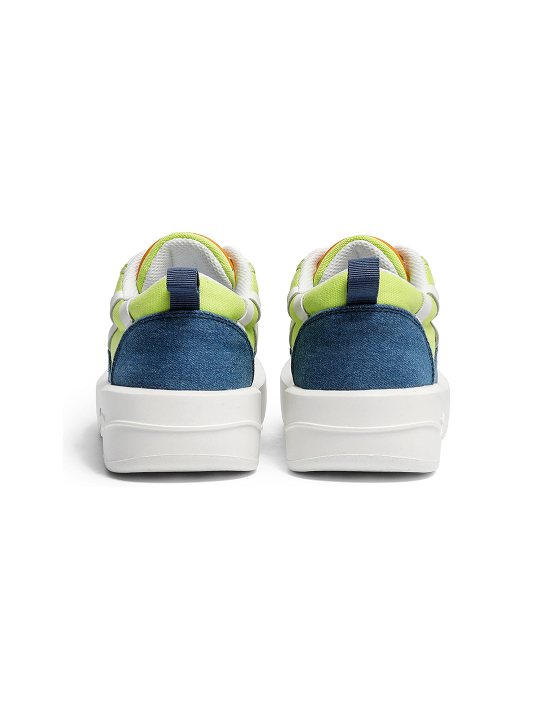 Neon Colorblock Canvas Platform Sneakers - Skipkicks