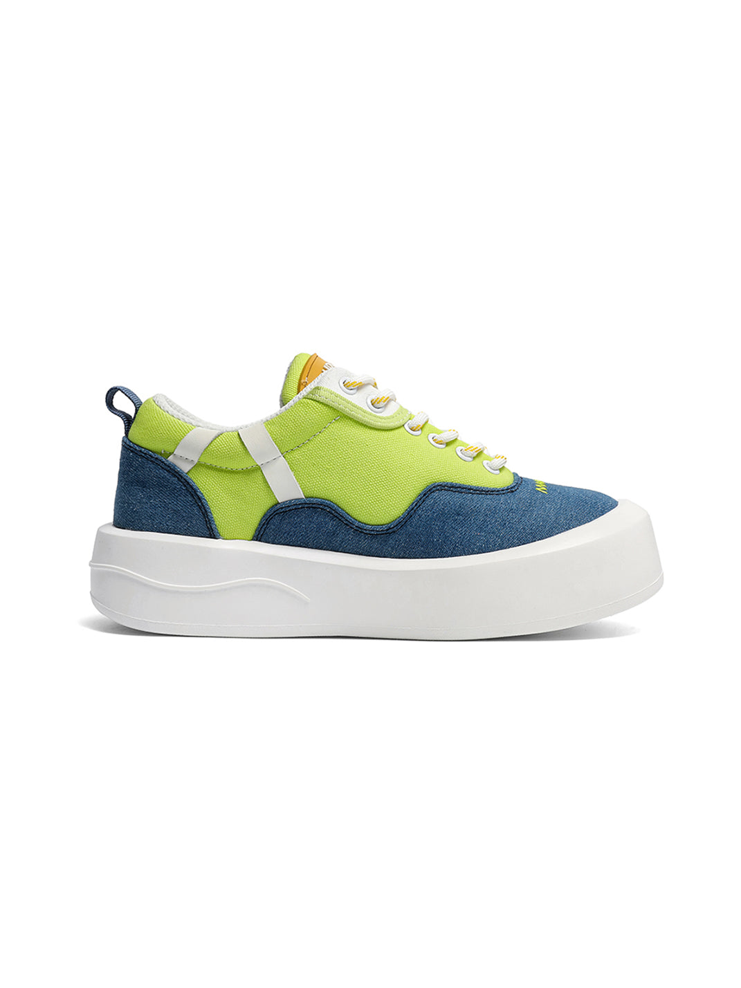 Neon Colorblock Canvas Platform Sneakers - Skipkicks