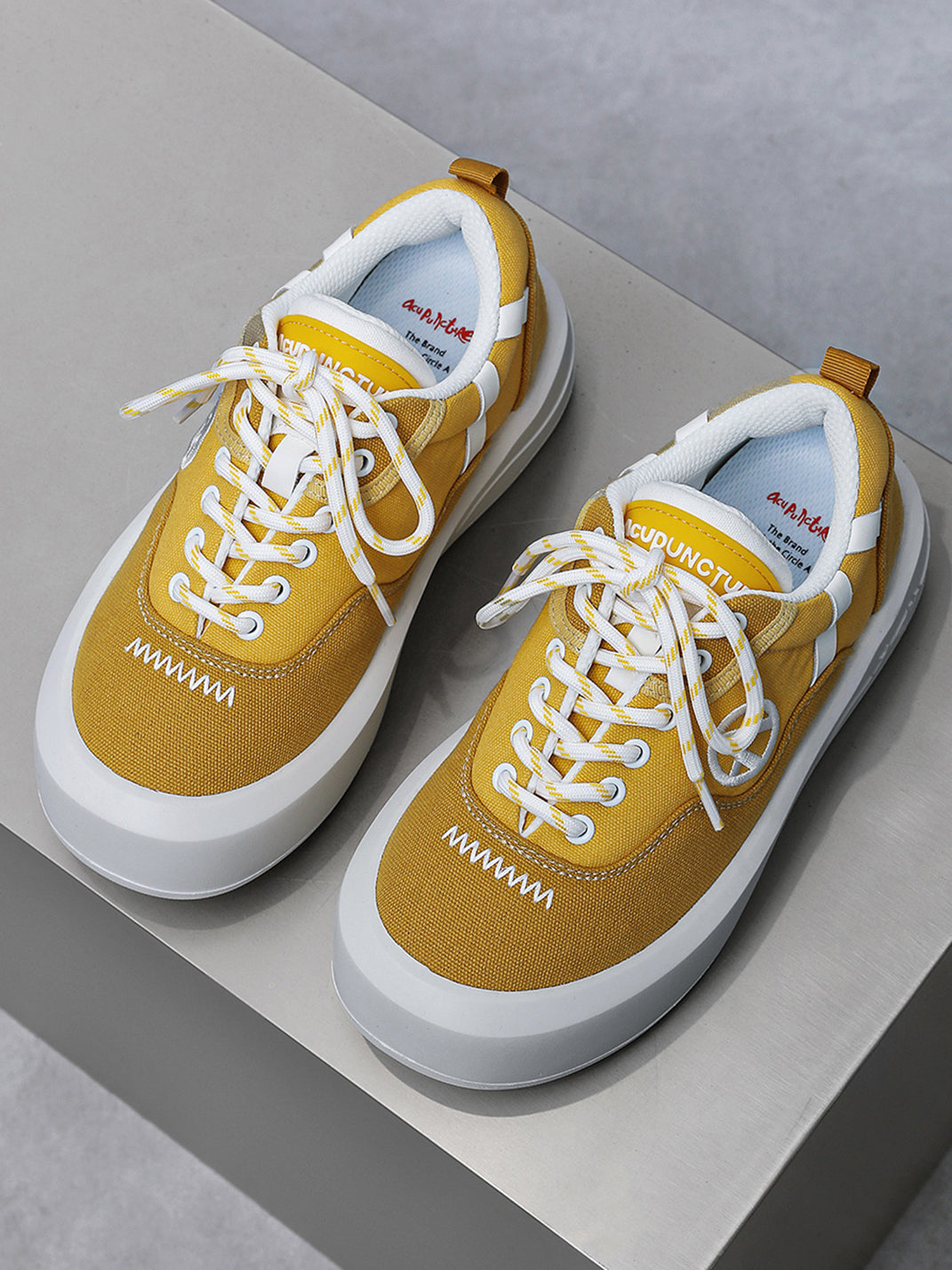 Neon Colorblock Canvas Platform Sneakers - Skipkicks