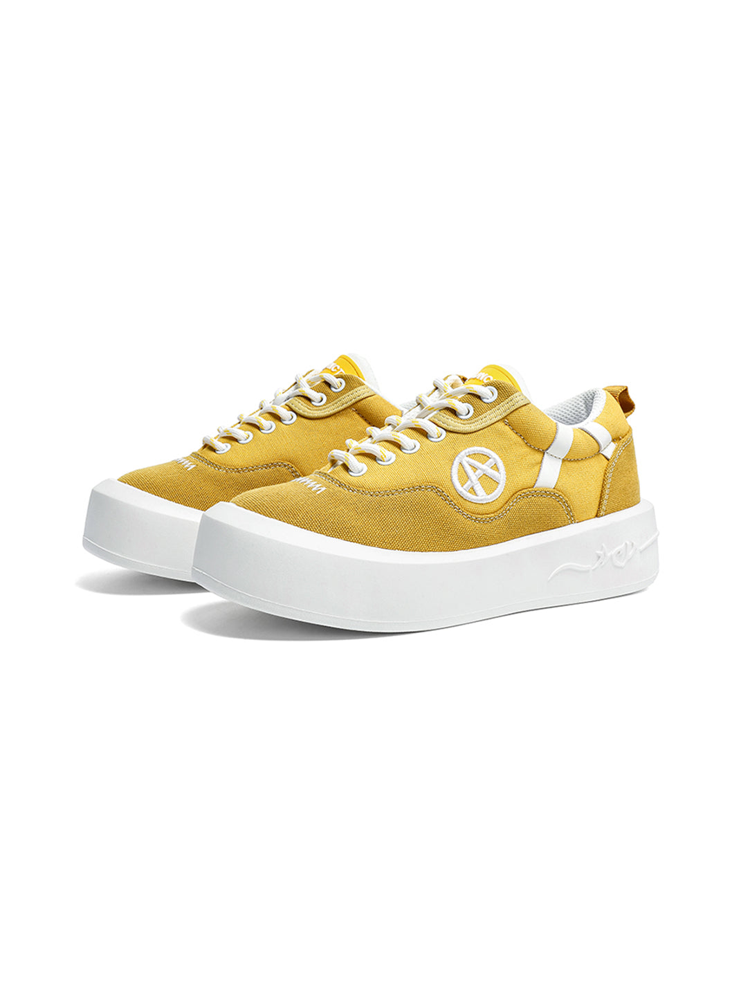 Neon Colorblock Canvas Platform Sneakers - Skipkicks