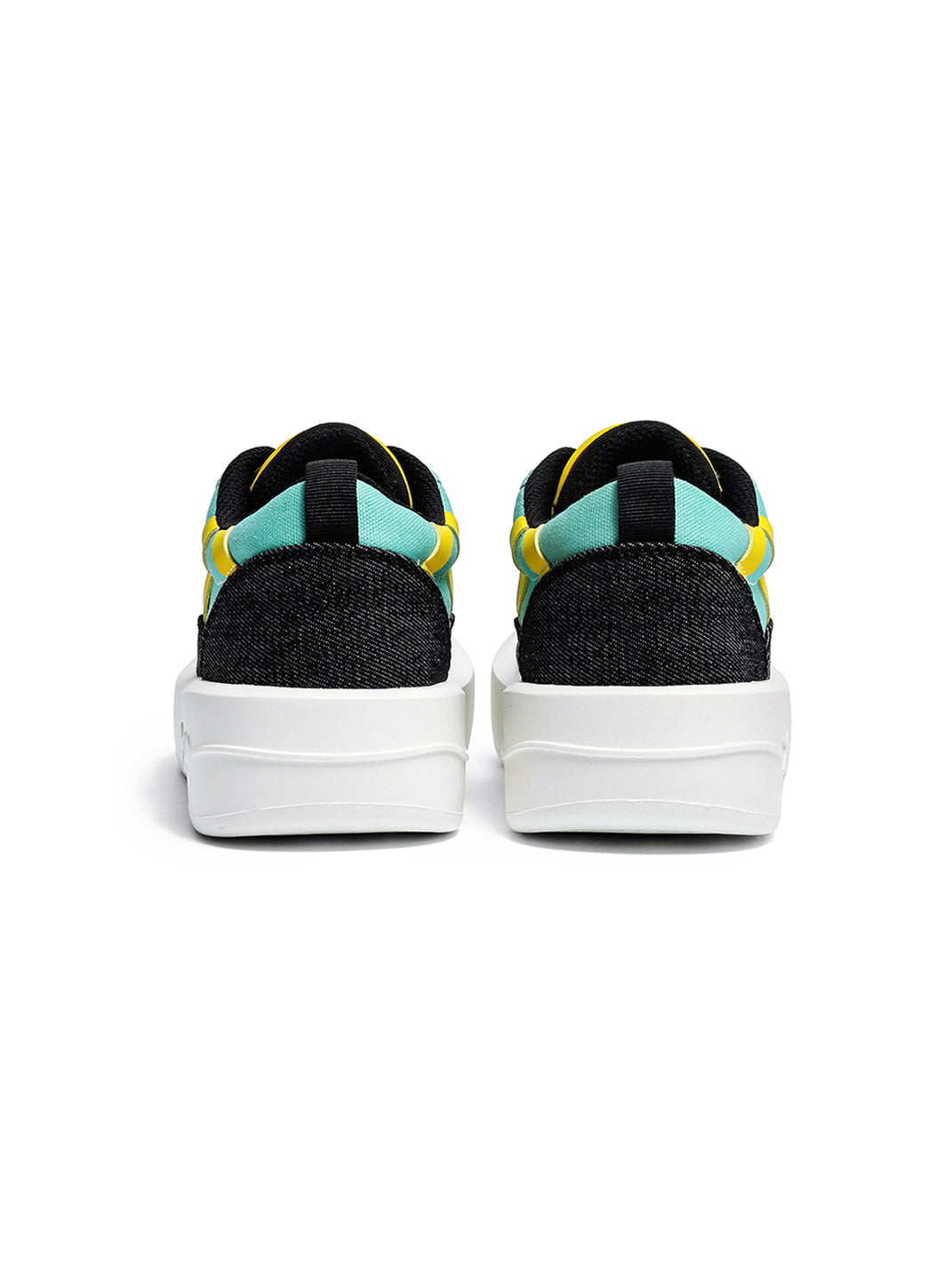 Neon Colorblock Canvas Platform Sneakers - Skipkicks