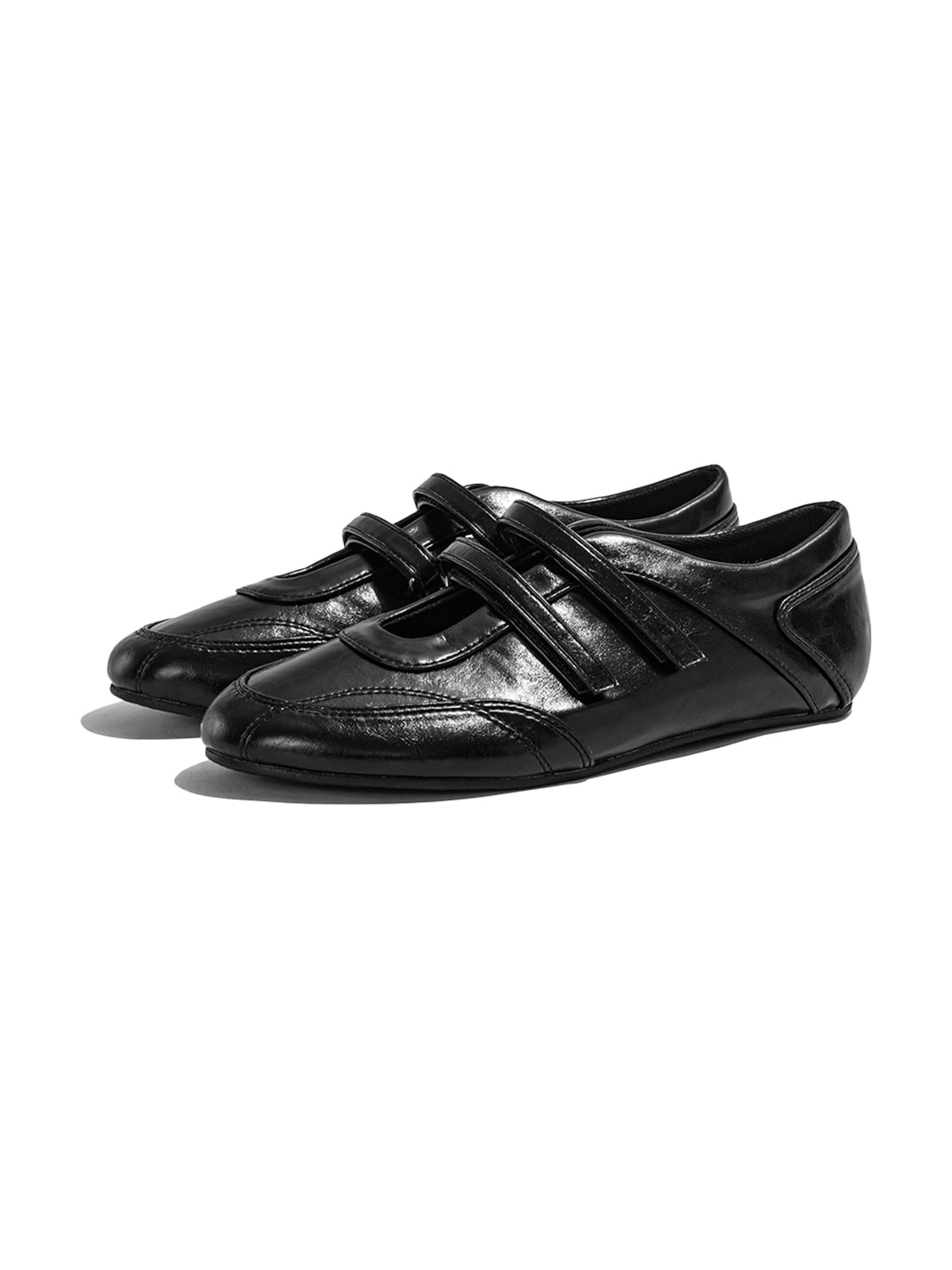 Crisscross-Strap Red Leather Flats - Skipkicks