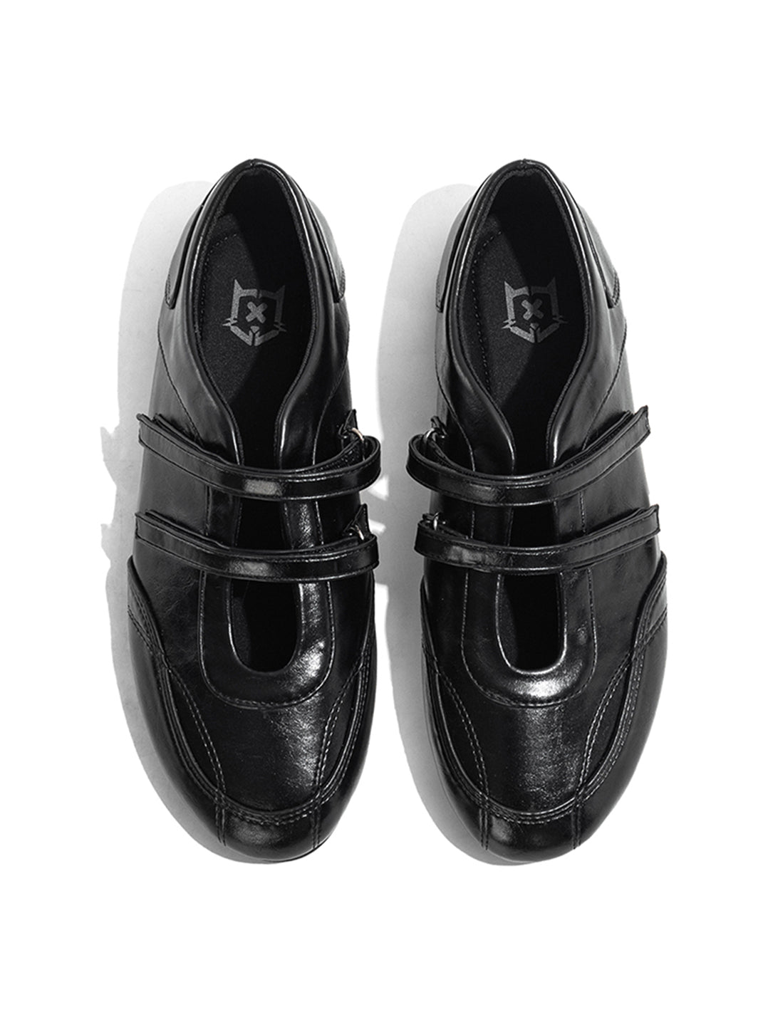 Crisscross-Strap Red Leather Flats - Skipkicks