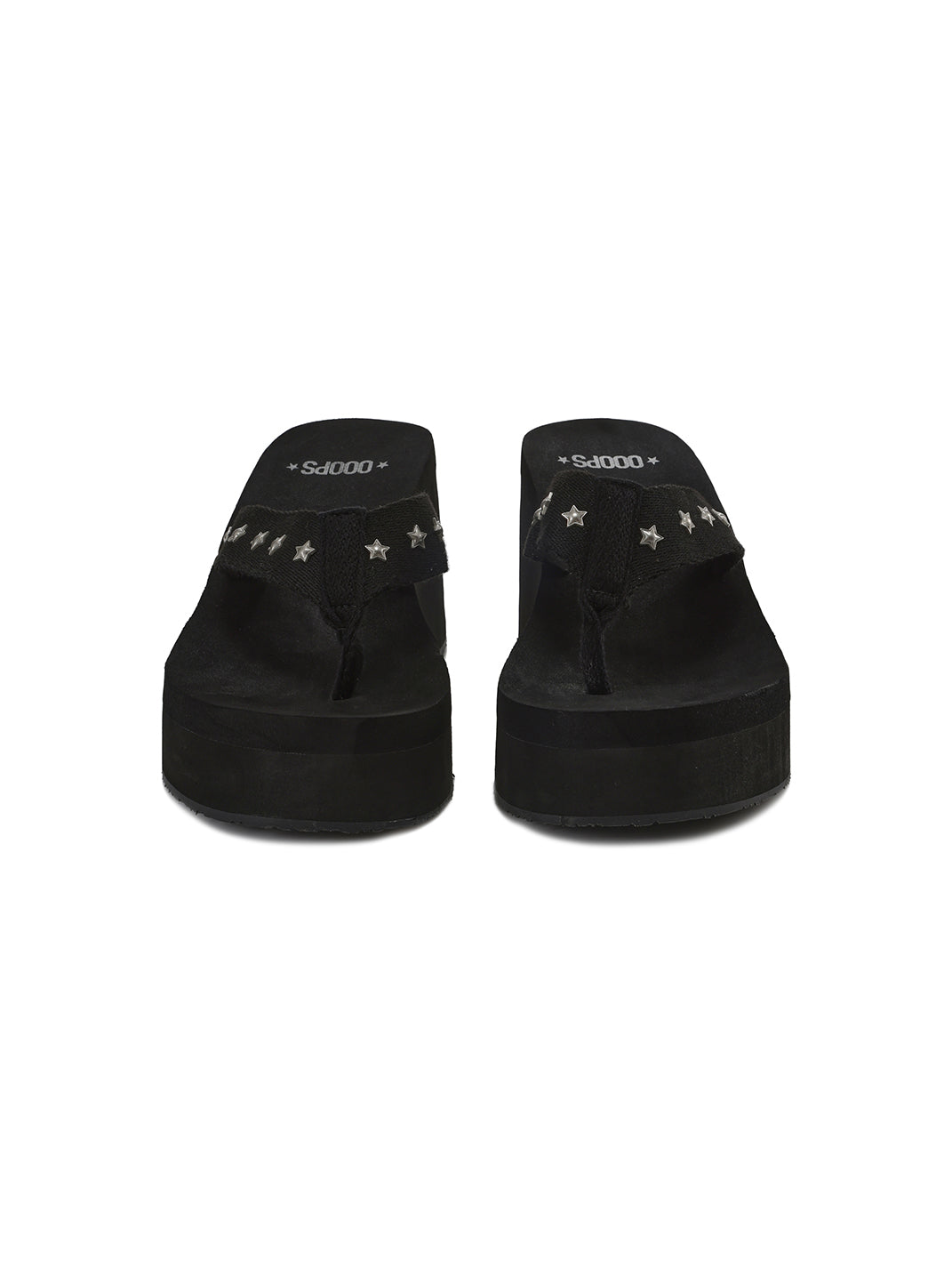 Floral-Embroidered Platform Flip-Flops - Skipkicks