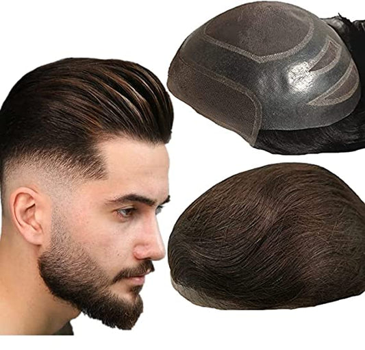 VIP Extensions Men's Human Hair Toupee 10 x 8 in