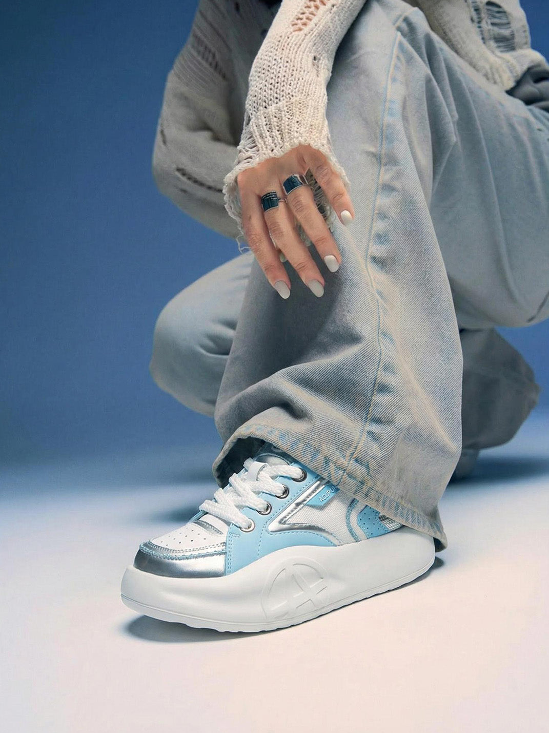 Pastel Breathable Platform Runner Sneakers - Skipkicks