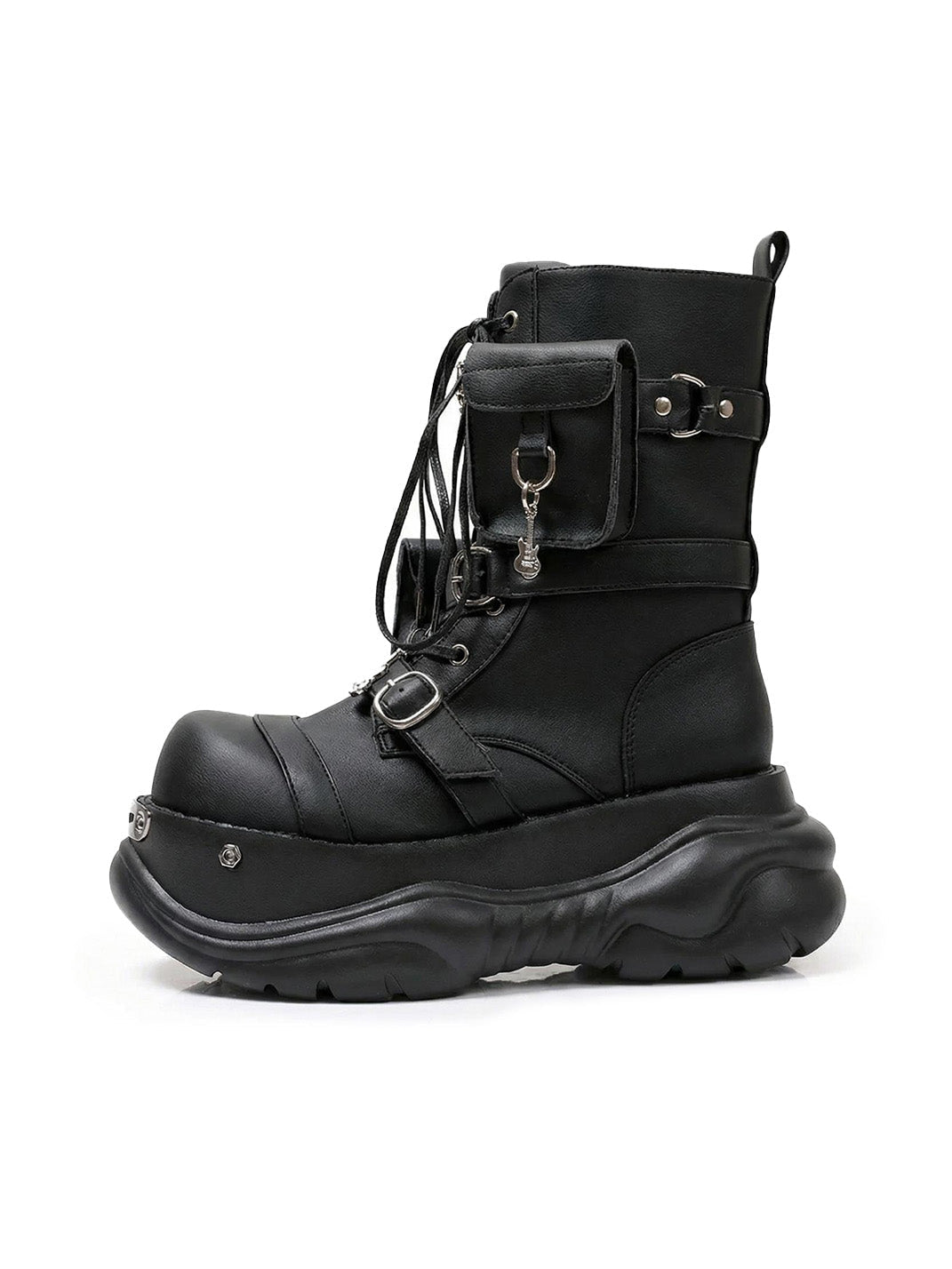 Utility-Lace Chunky Combat Boots - Skipkicks