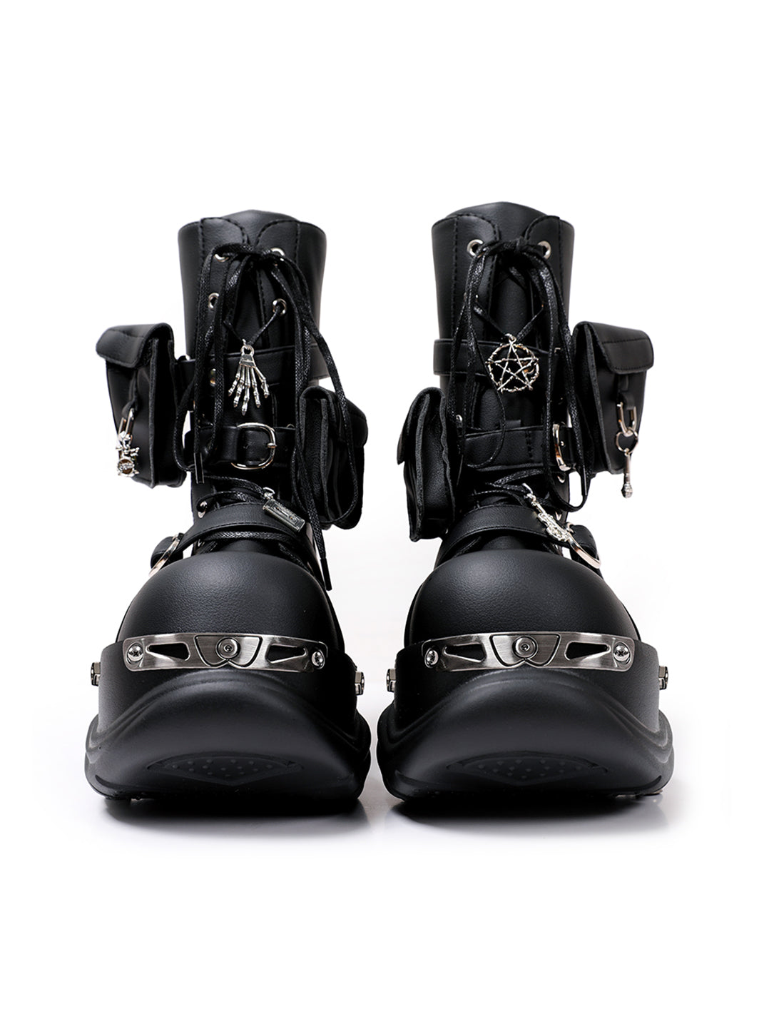 Utility-Lace Chunky Combat Boots - Skipkicks
