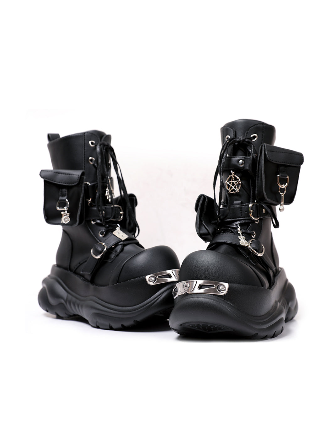 Utility-Lace Chunky Combat Boots - Skipkicks