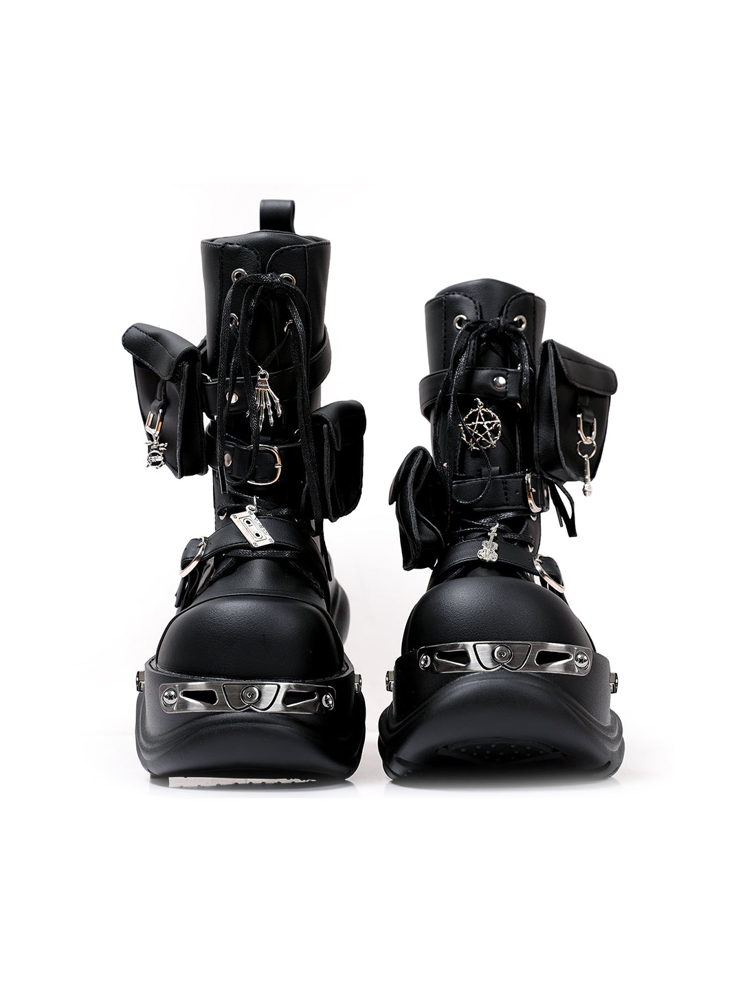Utility-Lace Chunky Combat Boots - Skipkicks