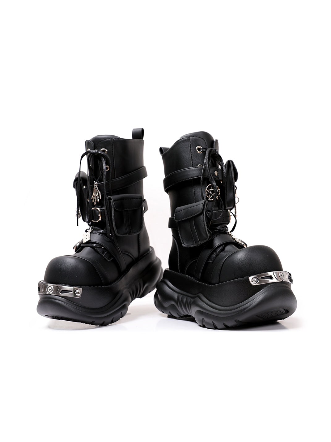 Utility-Lace Chunky Combat Boots - Skipkicks