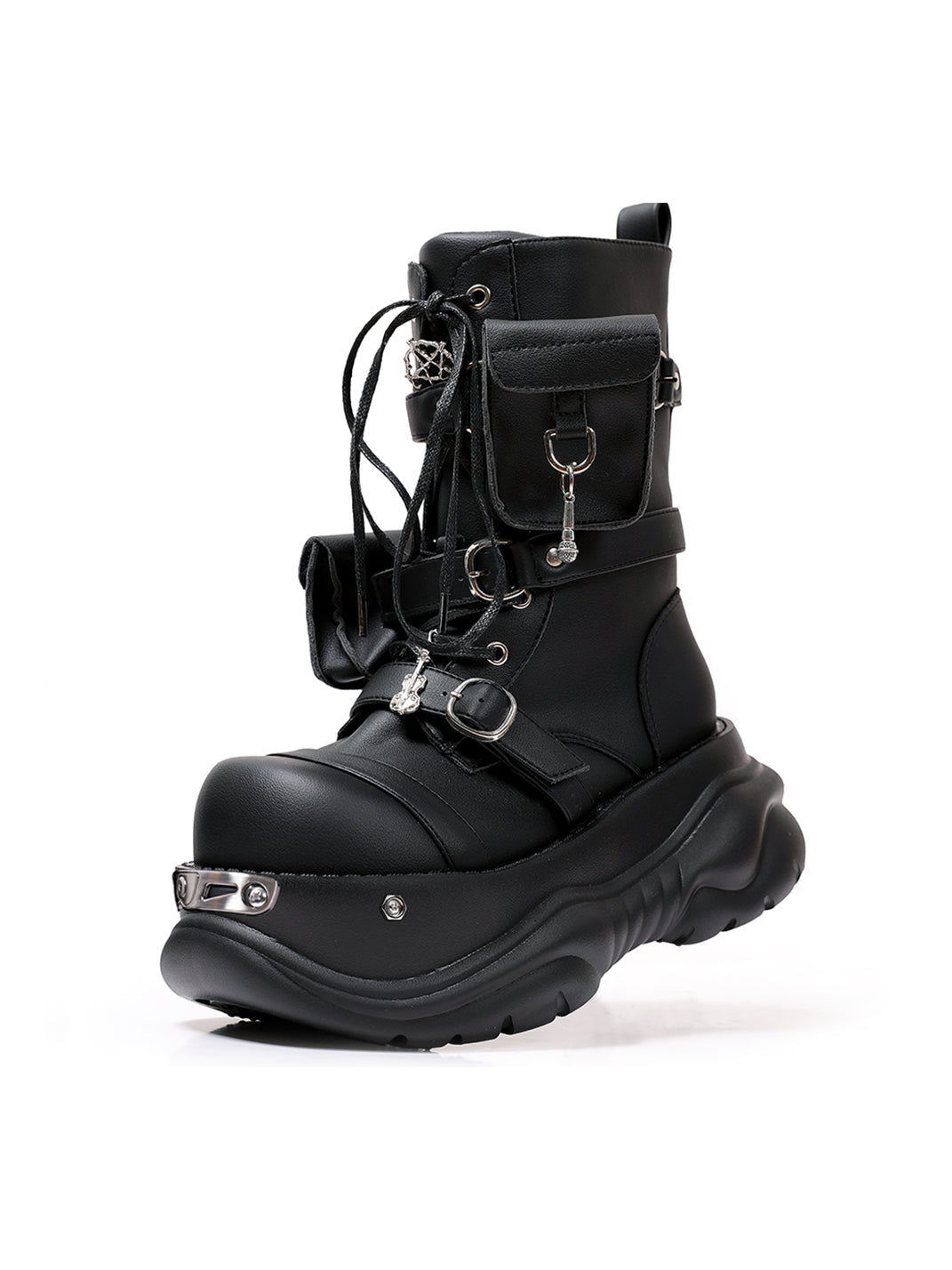 Utility-Lace Chunky Combat Boots - Skipkicks