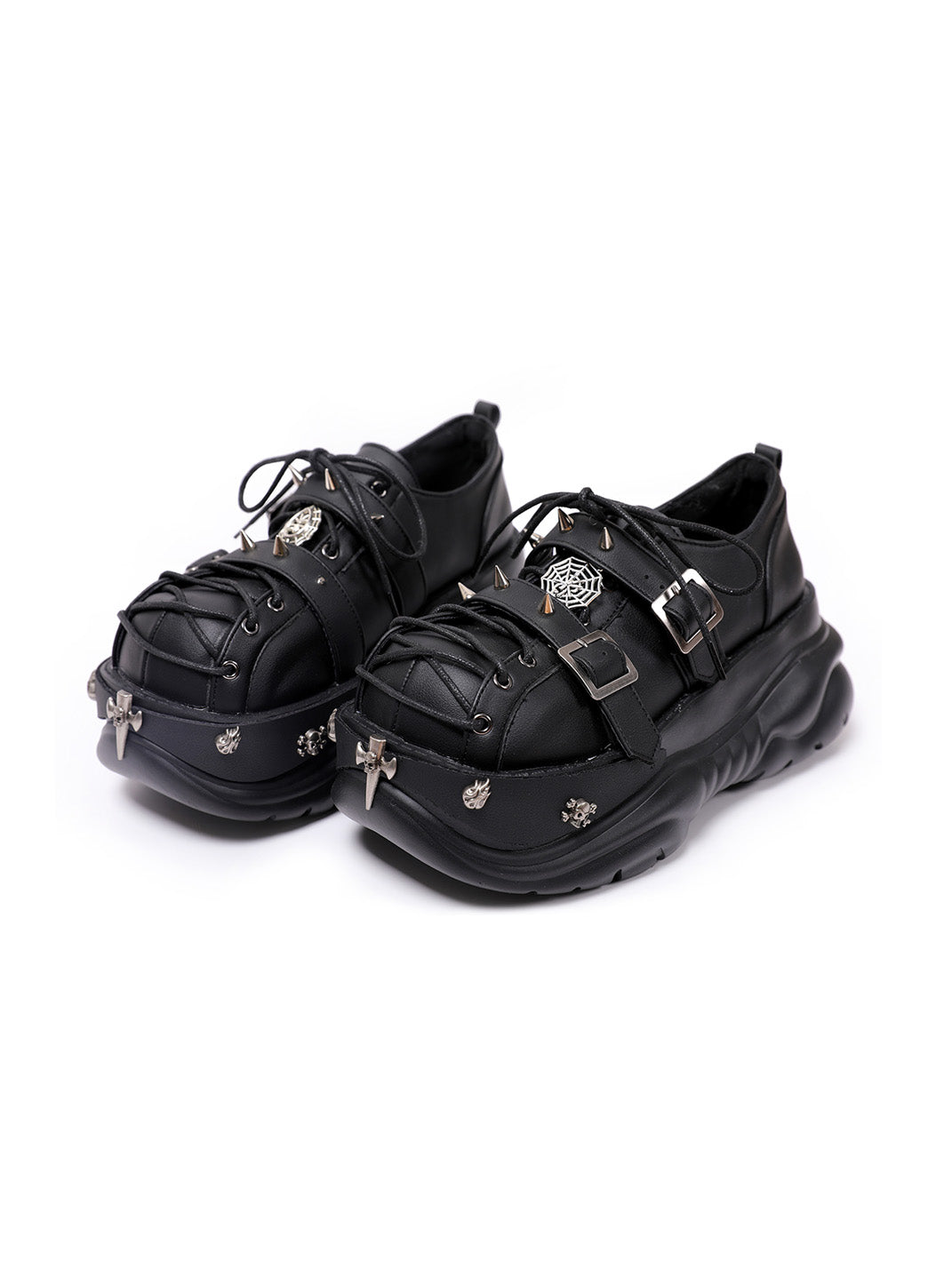 Buckle-Cage Chunky Platform Sneakers - Skipkicks