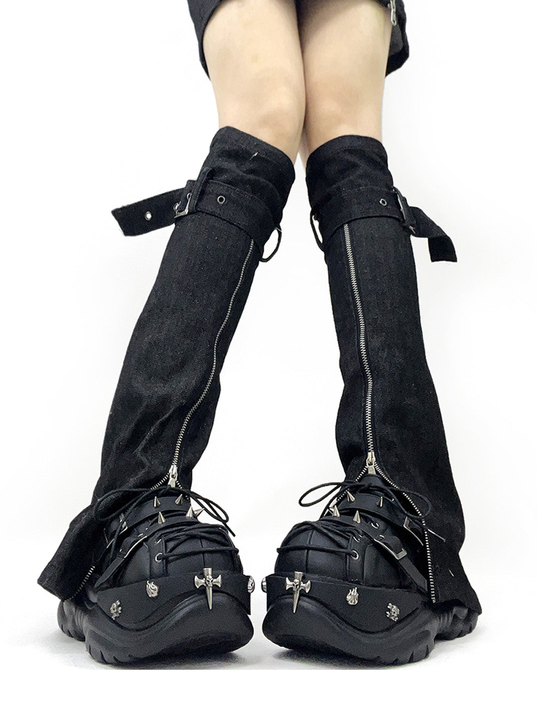 Buckle-Cage Chunky Platform Sneakers - Skipkicks