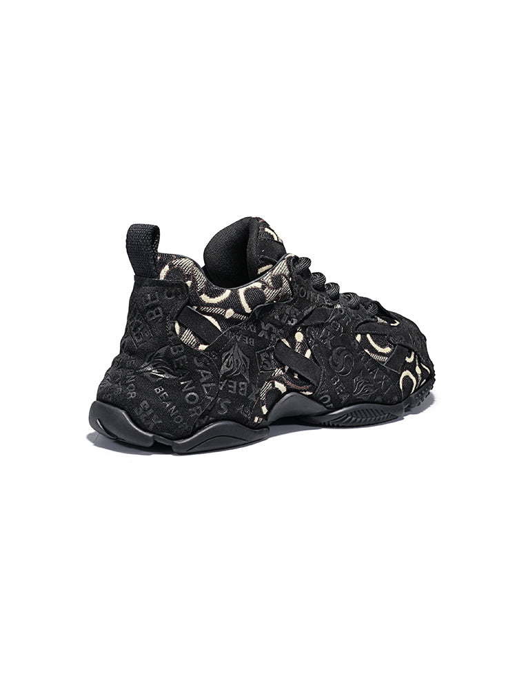 Pink Embroidered Chunky Dad Sneakers - Skipkicks
