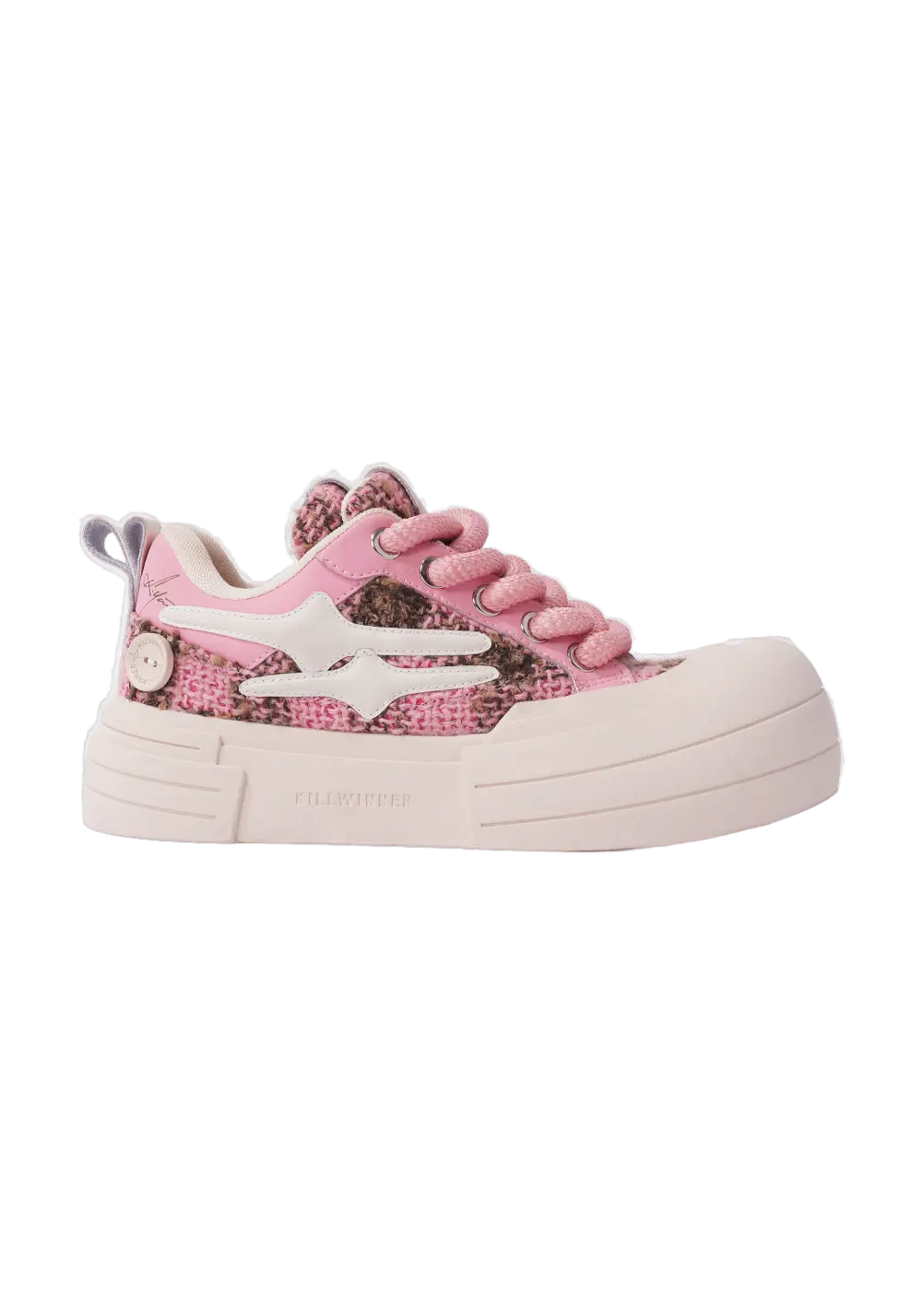 Pink Glitter Smile Platform Sneakers - Skipkicks