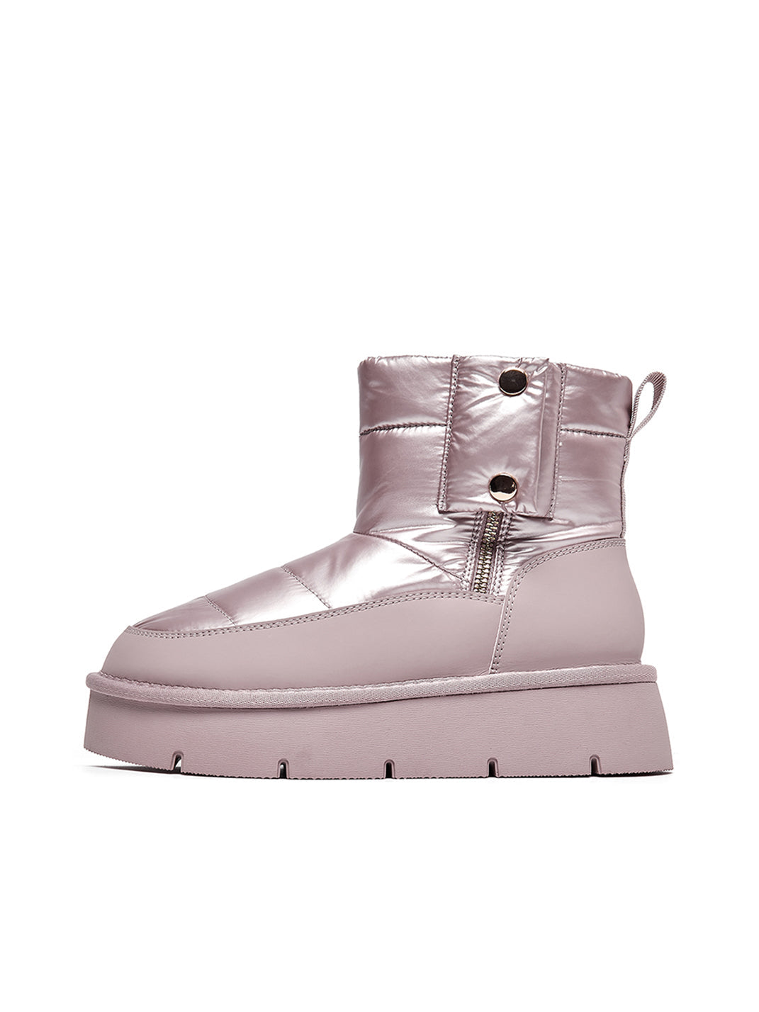Pink Quilted Platform Snow Boots - Skipkicks