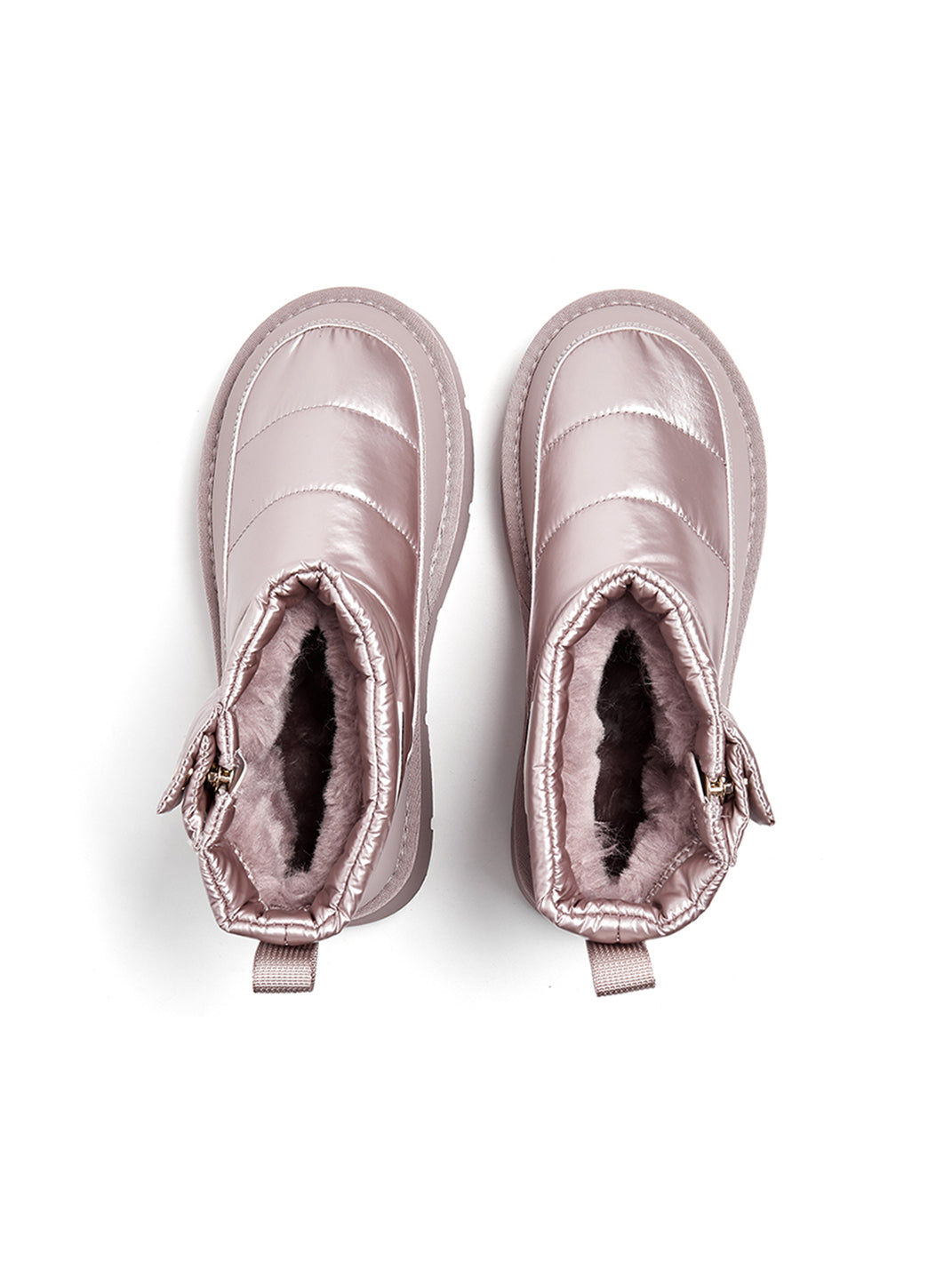 Pink Quilted Platform Snow Boots - Skipkicks