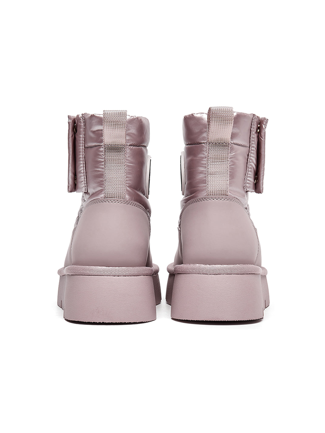 Pink Quilted Platform Snow Boots - Skipkicks