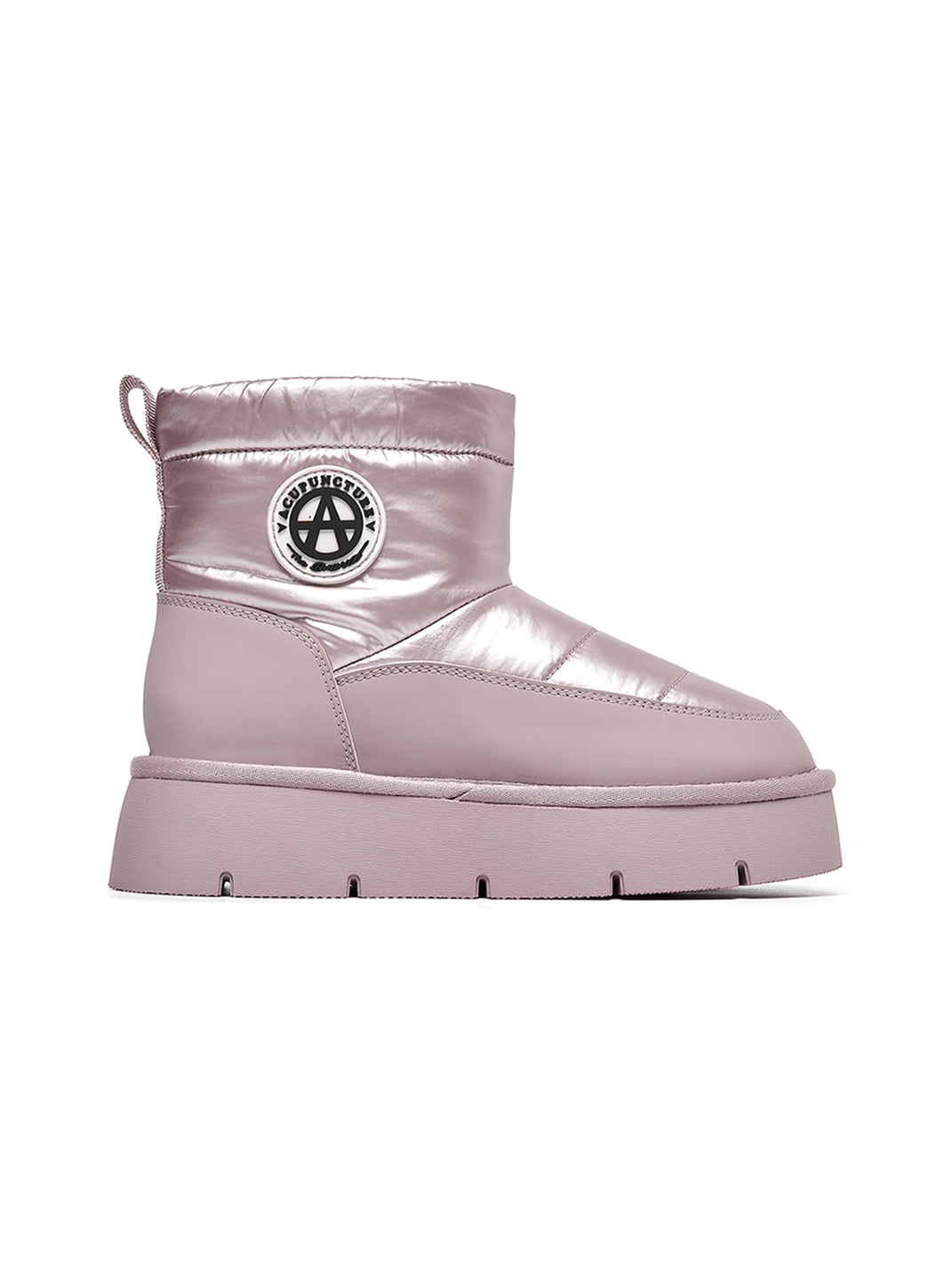 Pink Quilted Platform Snow Boots - Skipkicks