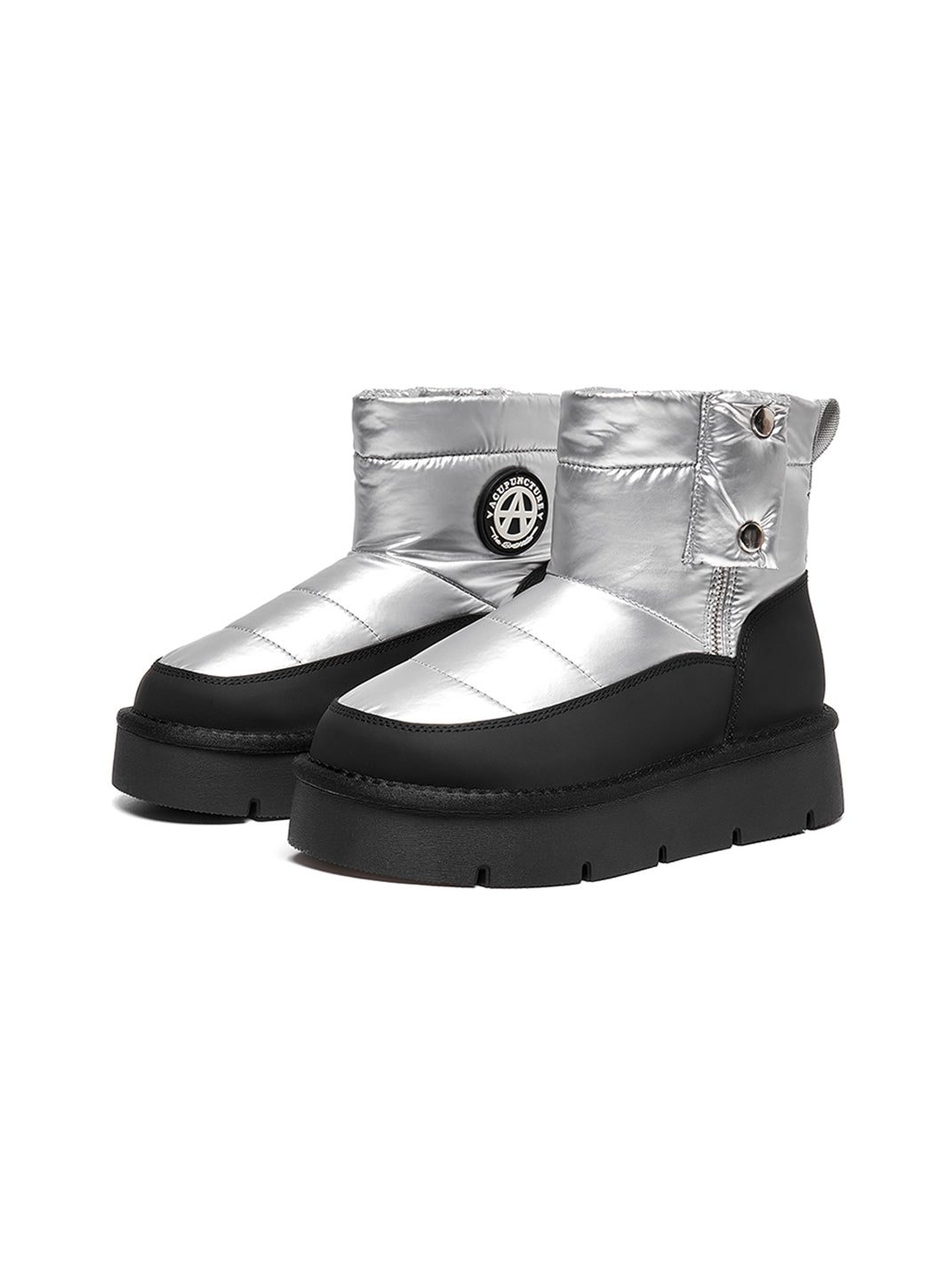 Pink Quilted Platform Snow Boots - Skipkicks