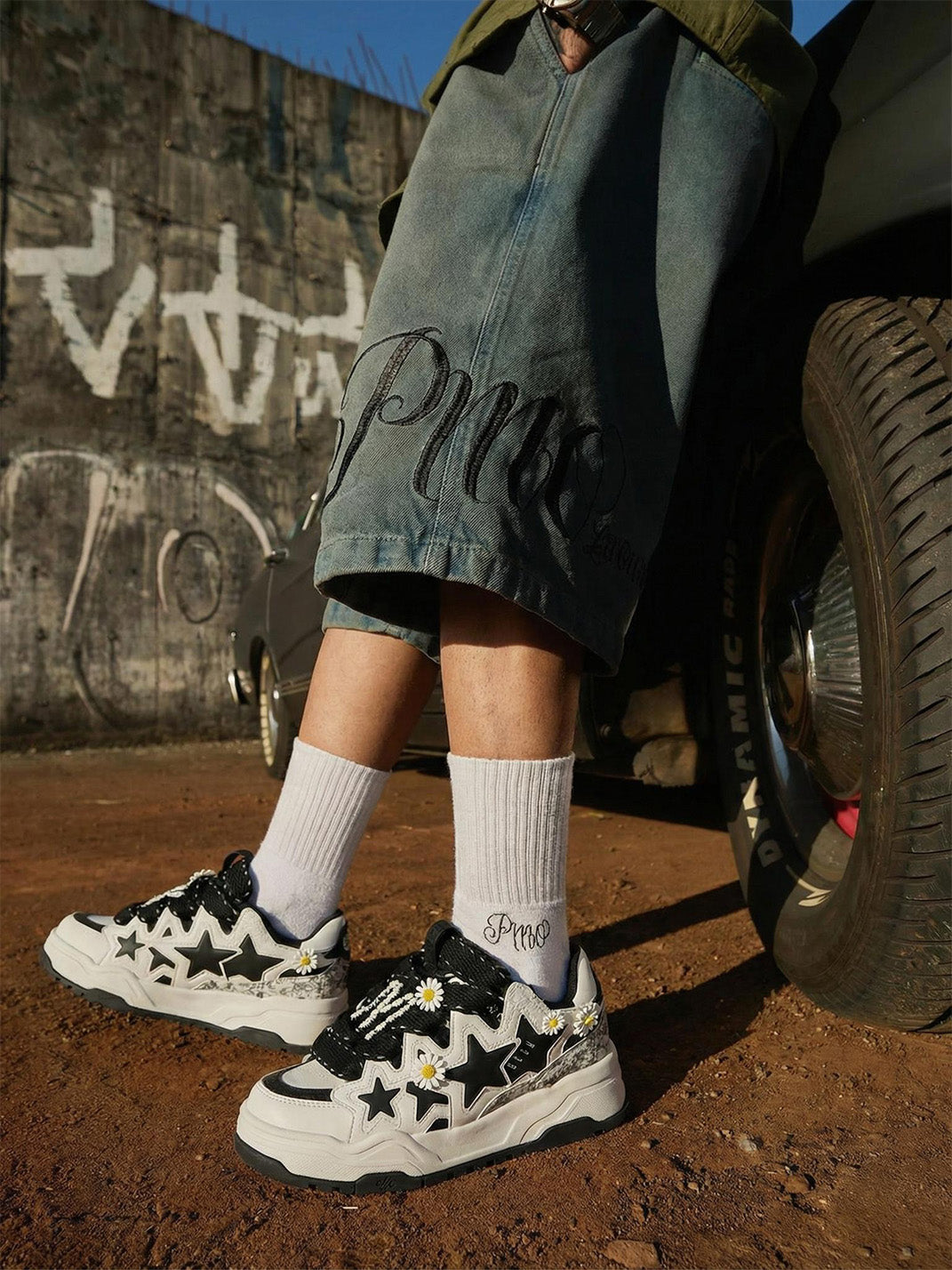 Reflective Daisy Star Chunky Sneakers - Skipkicks