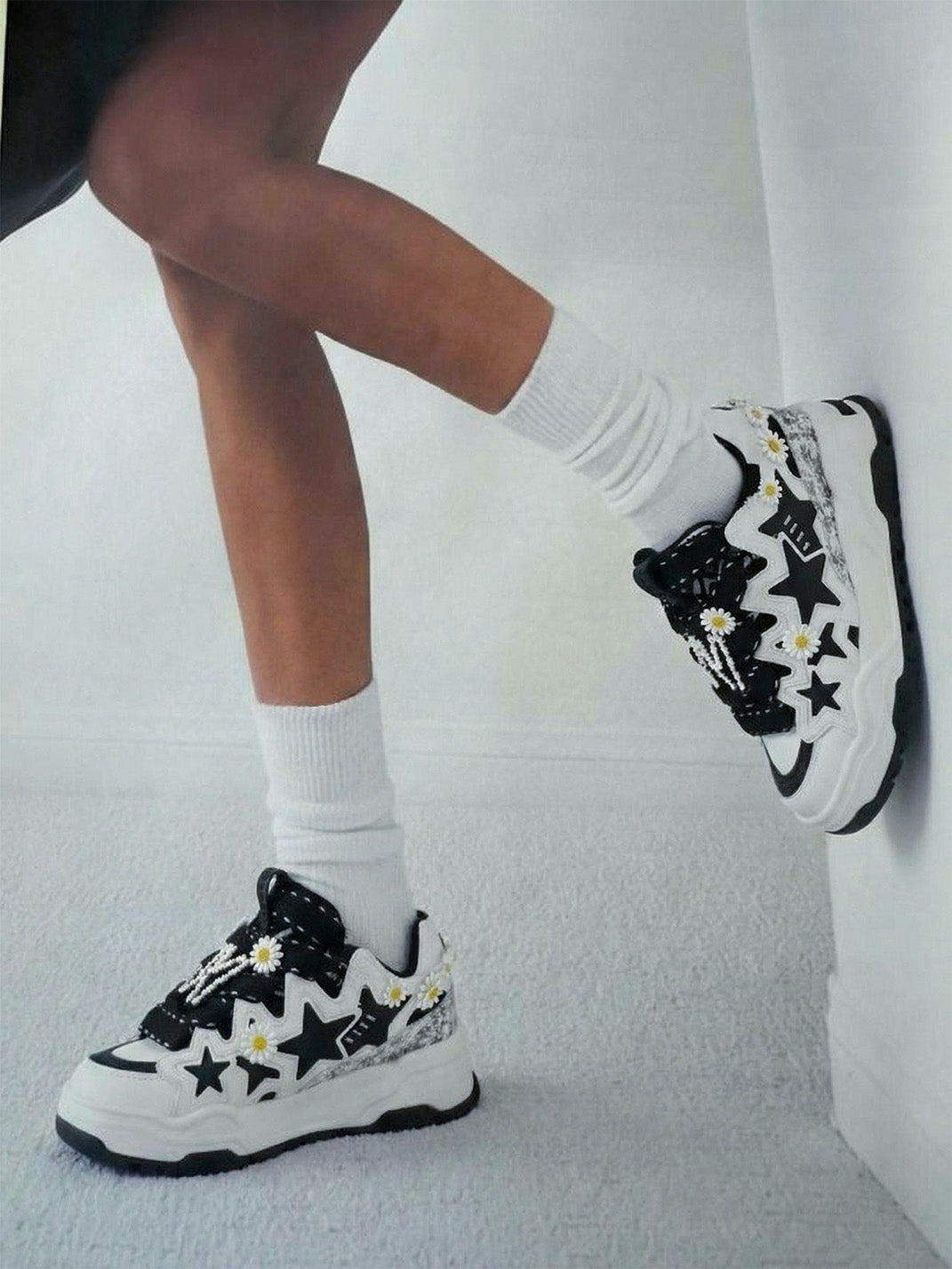 Reflective Daisy Star Chunky Sneakers - Skipkicks