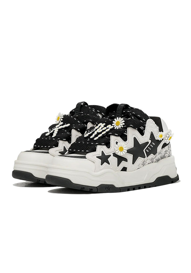 Reflective Daisy Star Chunky Sneakers - Skipkicks