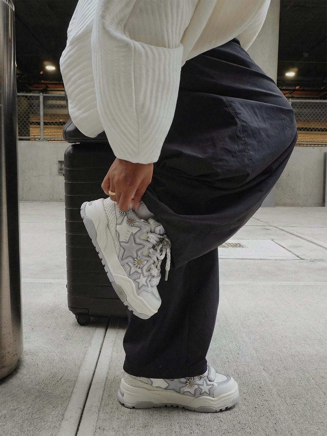 Reflective Daisy Star Chunky Sneakers - Skipkicks