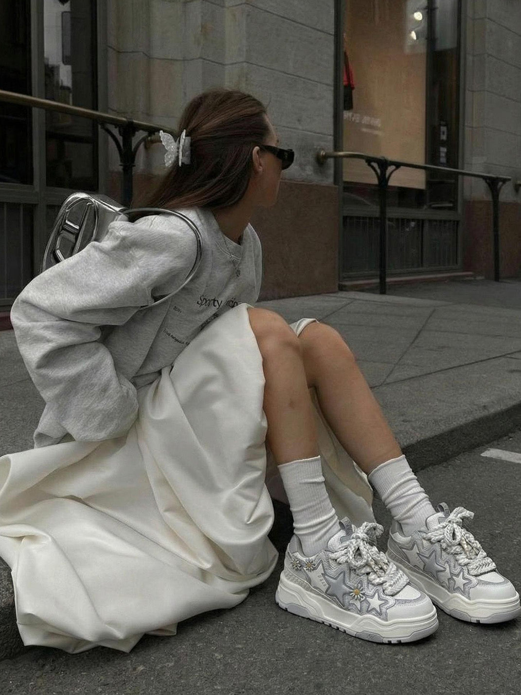 Reflective Daisy Star Chunky Sneakers - Skipkicks