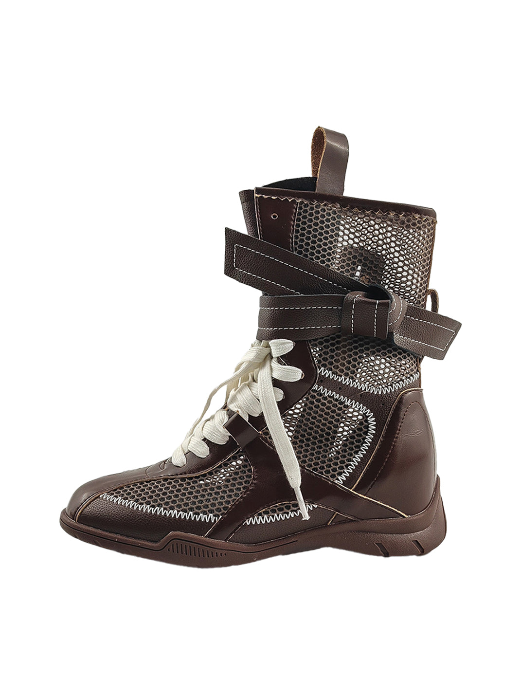 Bow-Lace Mesh Mid-Calf Sport Boots - Skipkicks