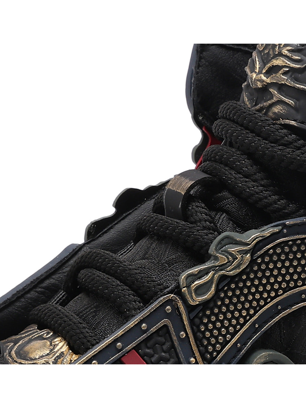 Gilded Mythic Armor High-Top Sneakers - Skipkicks
