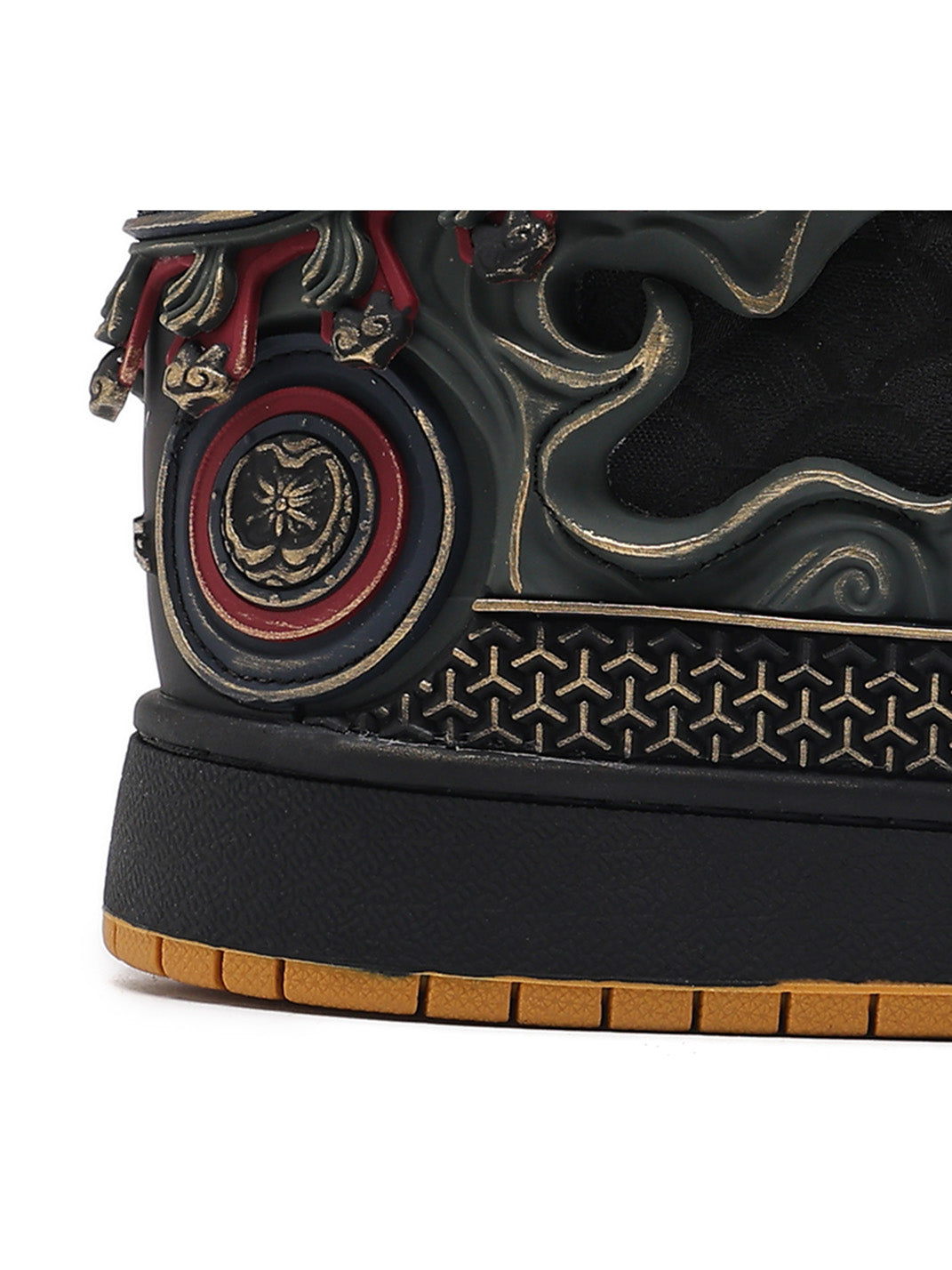 Gilded Mythic Armor High-Top Sneakers - Skipkicks