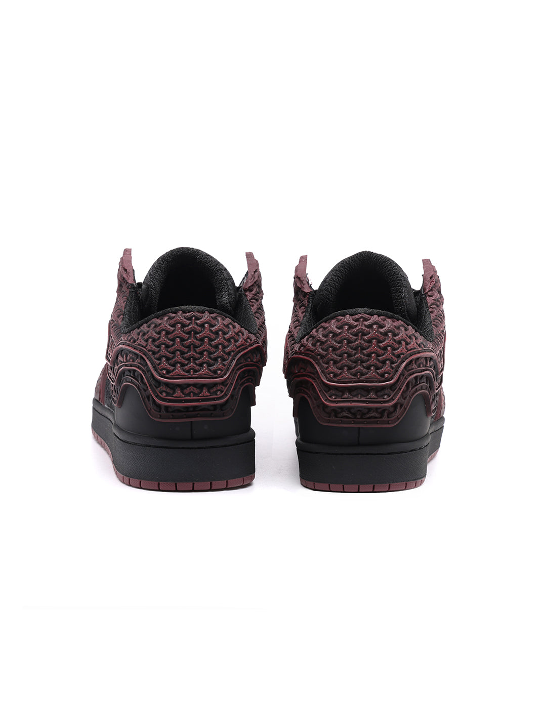 Crimson Jin Yi Wei Embossed Low-Top Sneakers - Skipkicks