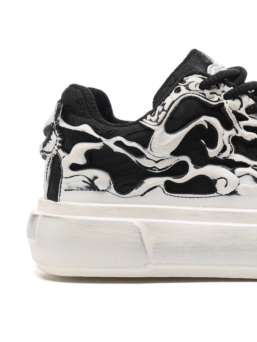 Black White Tai Chi Panda Platform Sneakers - Skipkicks