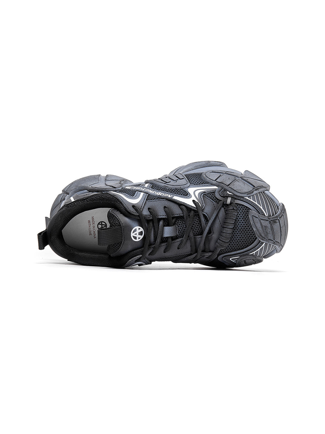 Silver Cage-Panel Platform Sneakers - Skipkicks