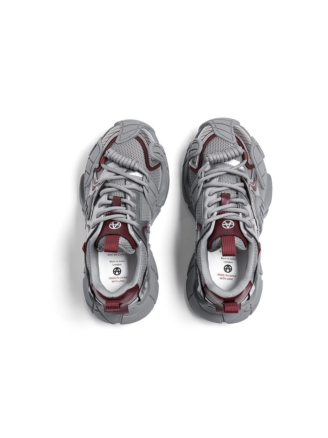 Silver Cage-Panel Platform Sneakers - Skipkicks