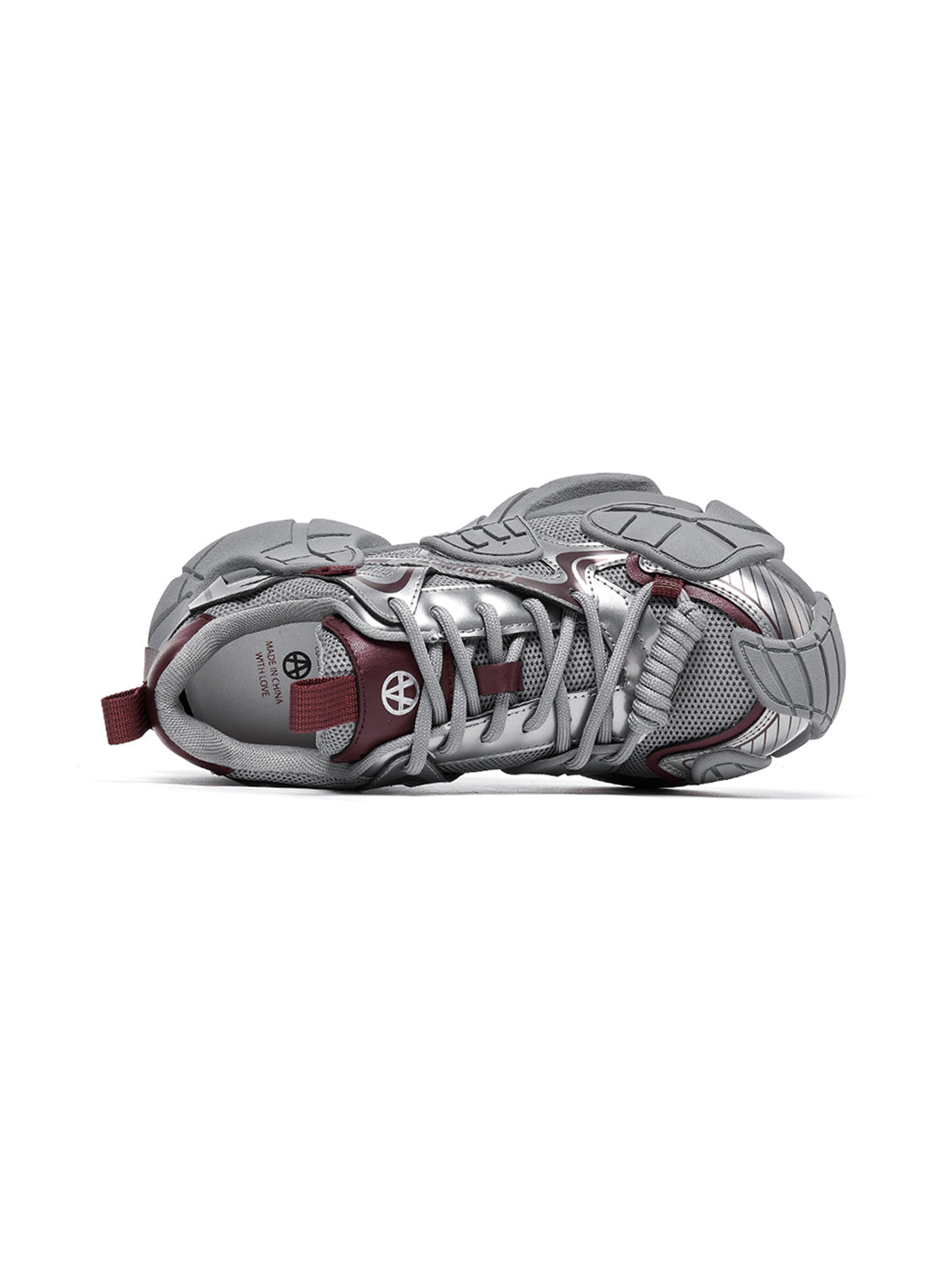 Silver Cage-Panel Platform Sneakers - Skipkicks