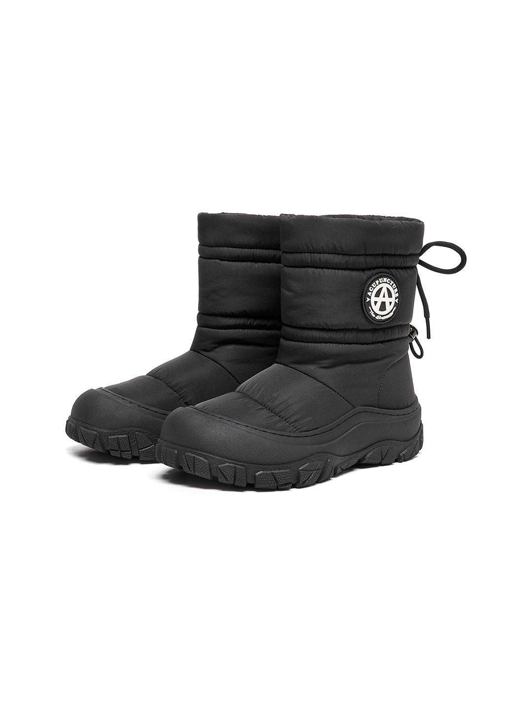 Silver Drawstring Puffer Snow Boots - Skipkicks
