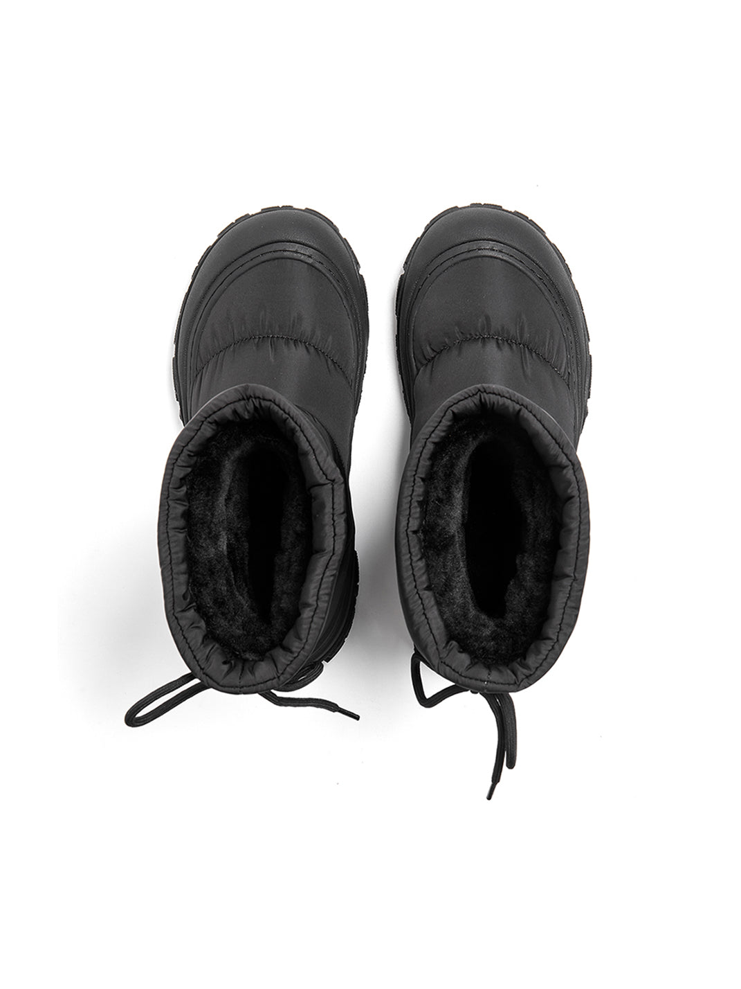 Silver Drawstring Puffer Snow Boots - Skipkicks