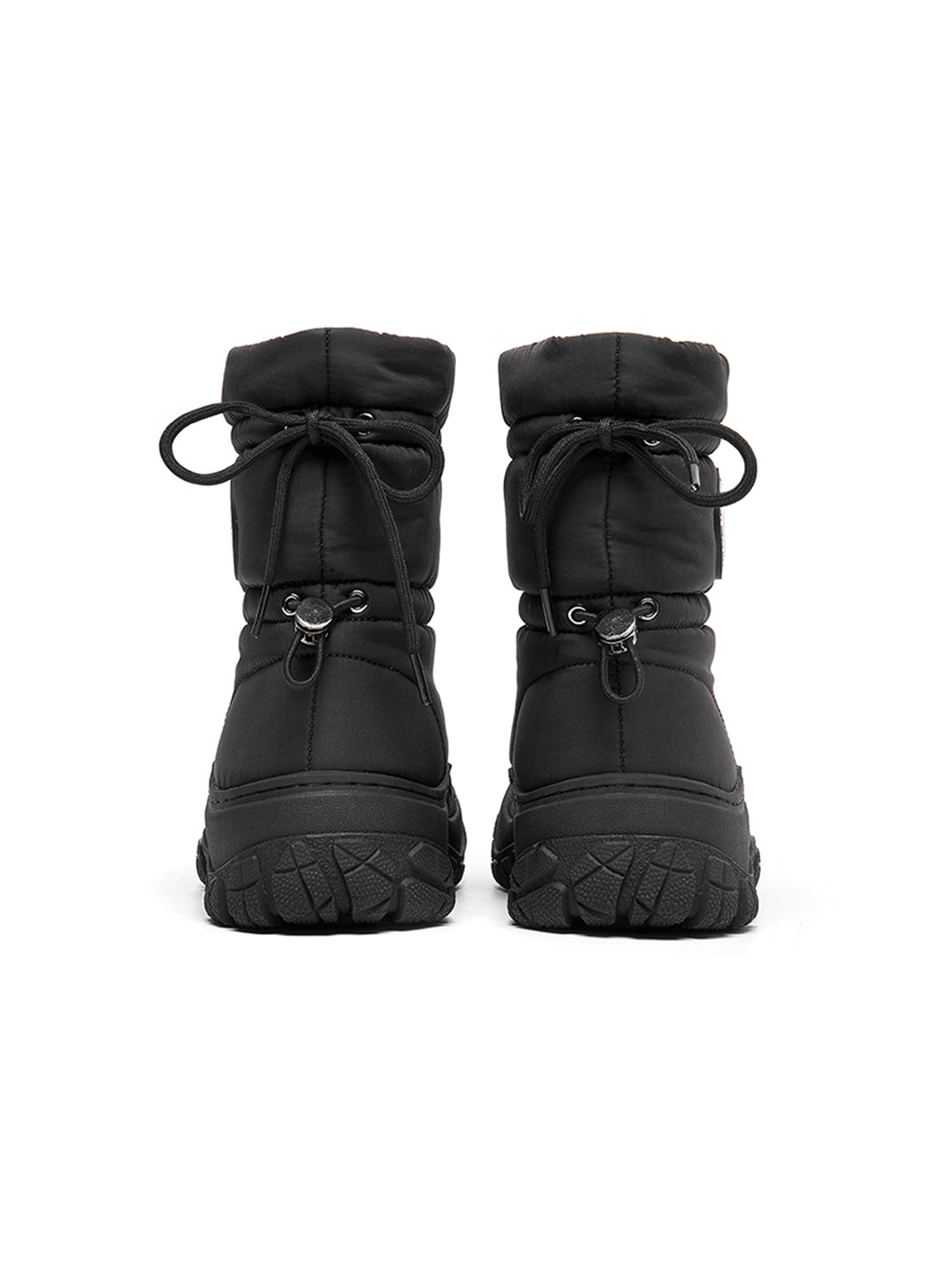 Silver Drawstring Puffer Snow Boots - Skipkicks