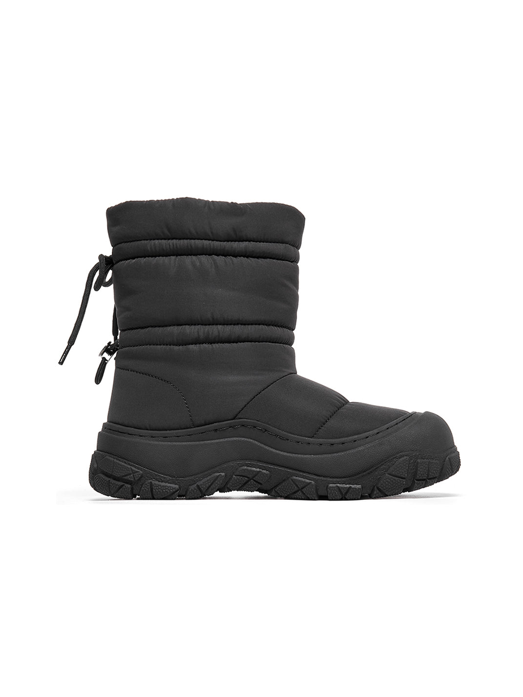 Silver Drawstring Puffer Snow Boots - Skipkicks