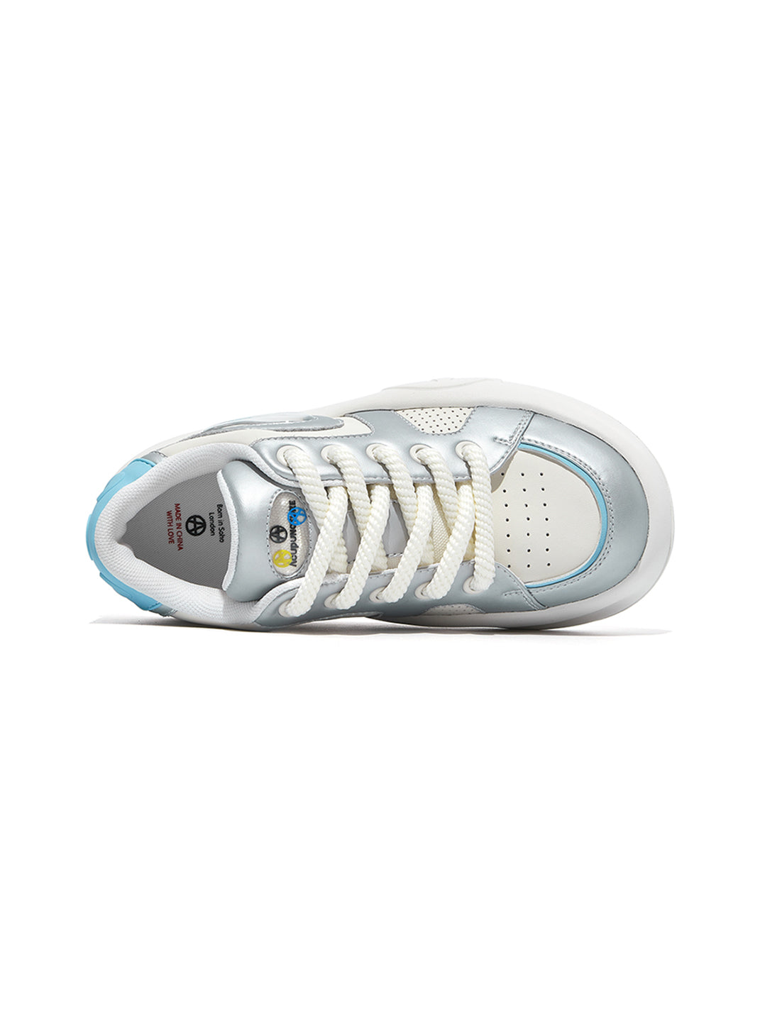 Silver Metallic PU Platform Sneakers - Skipkicks