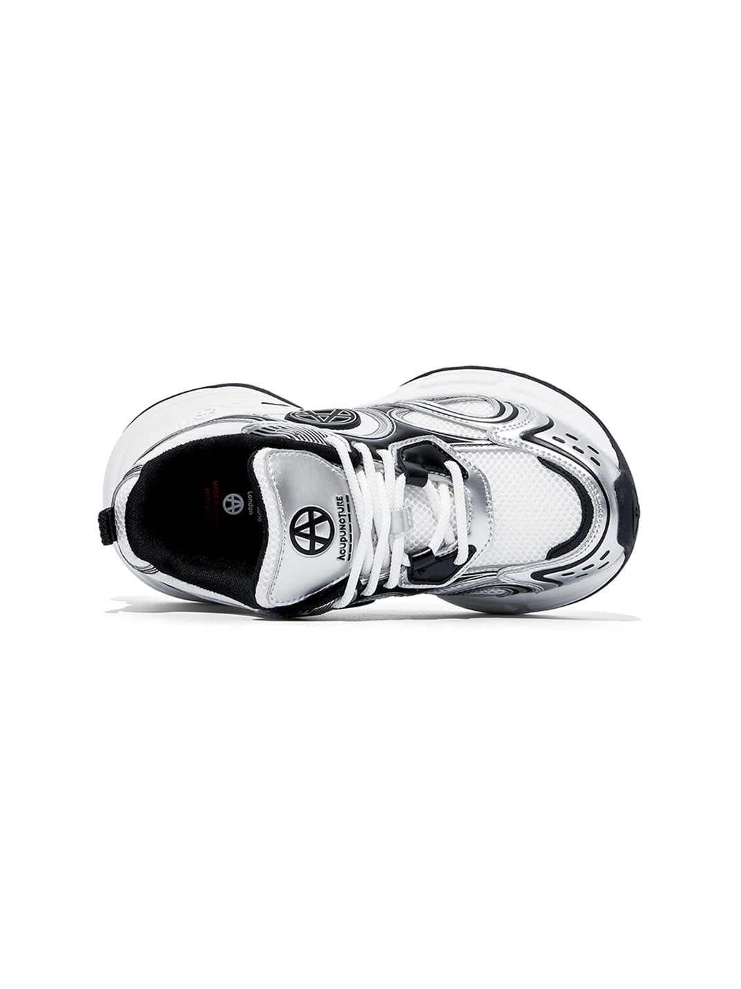Silver Wave Chunky Dad Sneakers - Skipkicks