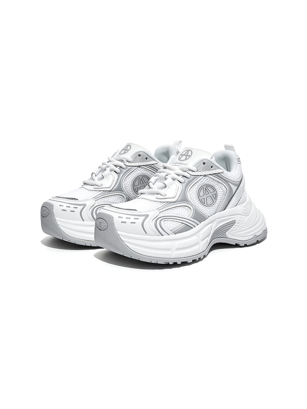 Silver Wave Chunky Dad Sneakers - Skipkicks