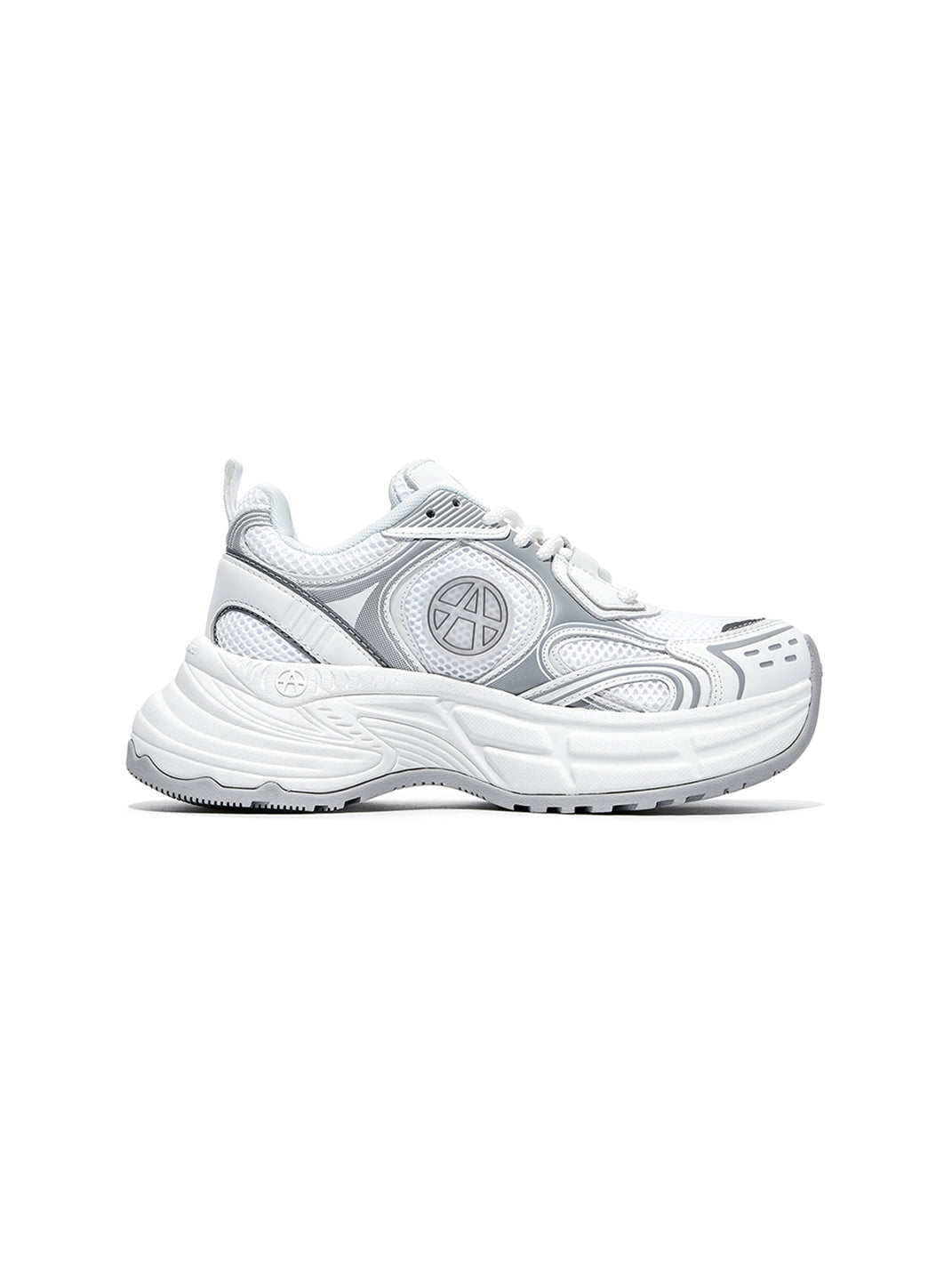 Silver Wave Chunky Dad Sneakers - Skipkicks