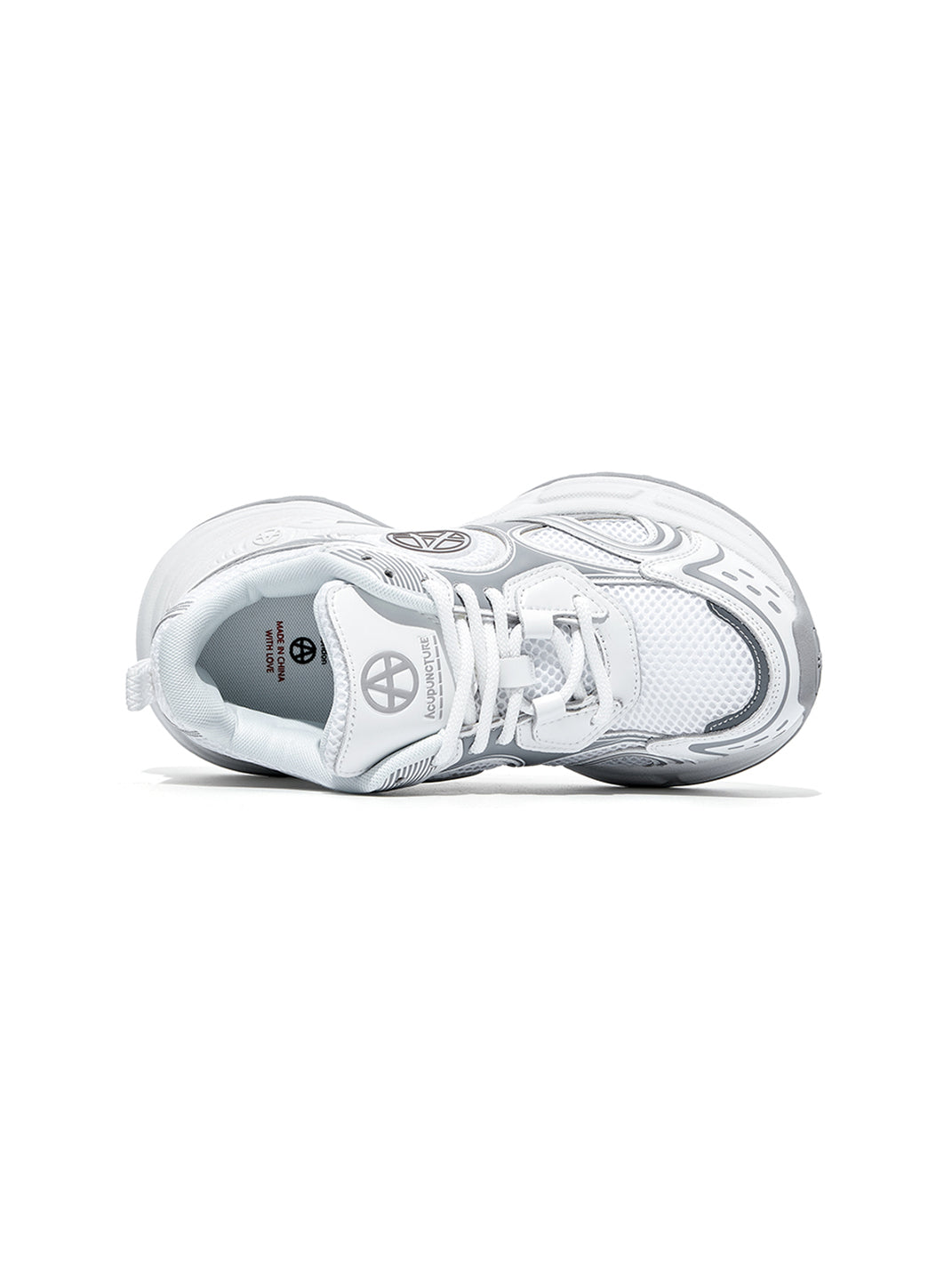 Silver Wave Chunky Dad Sneakers - Skipkicks